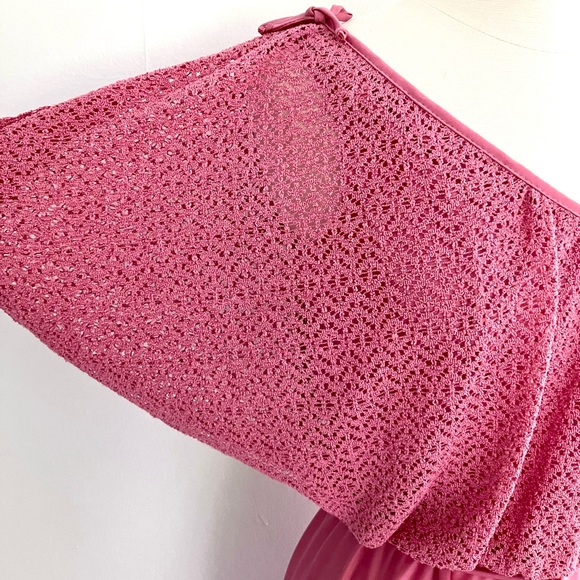 Vintage 70’s dusty rose lace disco dress - Picture 5 of 11